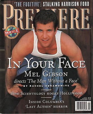 Premiere September 1993 Vol.7 No.1 Mel Gibson, Harrison Ford EX 010516DBE