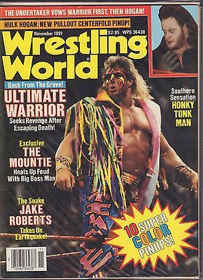 Wrestling World November 1991 Ultimate Warrior VG 050416DBE