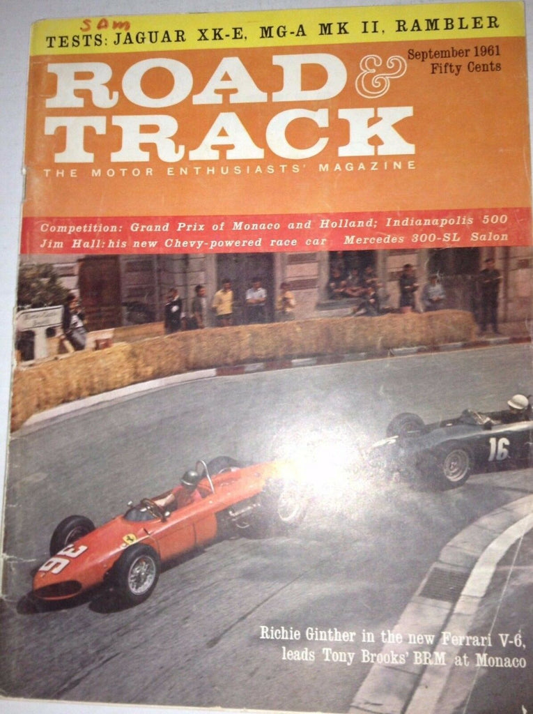 Road & Track Magazine Indianapolis 500 Jim Hall Chevy September 1961 041917nonrh