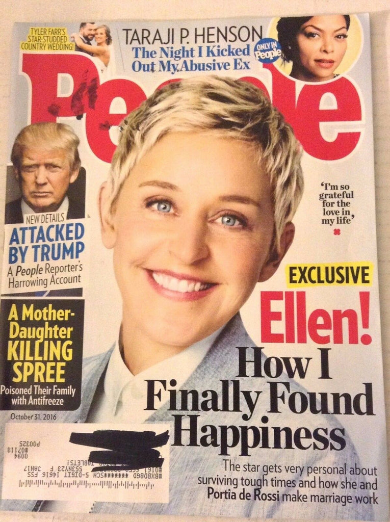 People Weekly Magazine Ellen Degeneres October 31, 2016 042917nonrh2