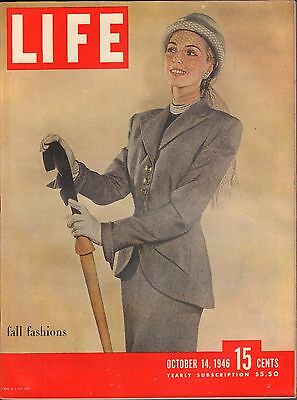 Life Magazine October 14 1946 Birthday Fall Fashion VG 050216DBE2