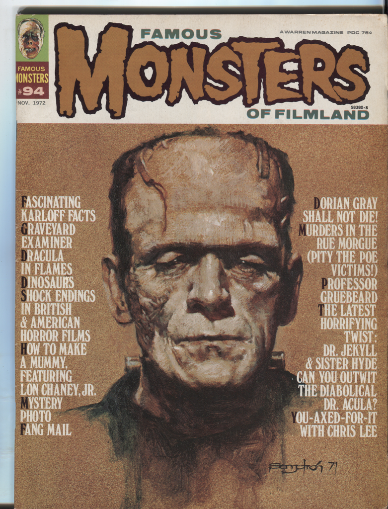 Famous Monsters of Filmland #94 November 1972 Frankenstein 022521DBE