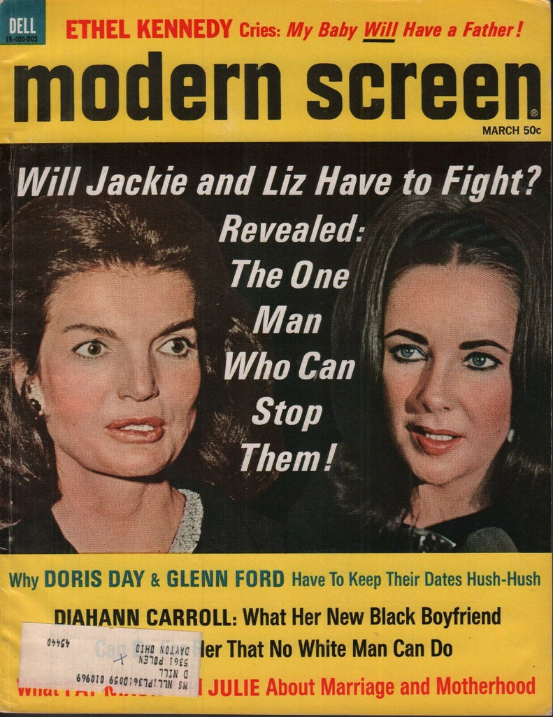 Modern Screen March 1969 Jackie Kennedy Elizabeth Taylor Doris Day 062019AME