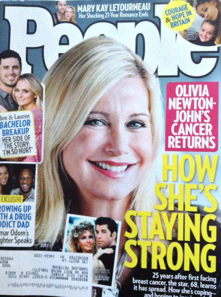 People Magazine Olivia Newton John's Cancer Returns June 19, 2017 100517NONRH