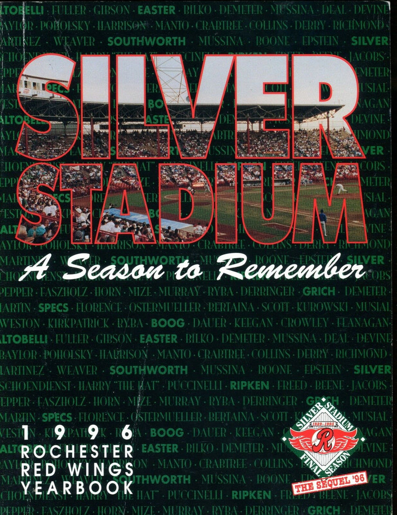 1996 Rochester Red Wings Yearbook Silver Stadium EX 010517jhe