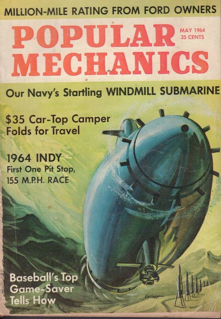 Popular Mechanics Magazine May 1964 Windmill Submarine 090117nonjhe