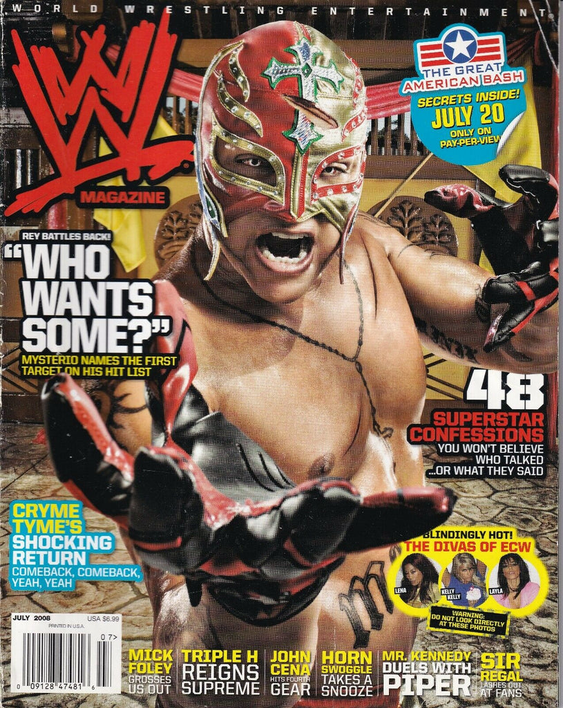 WWE Magazine Rey Mysterio John Cena Mr.Kennedy July 2008 022619nonr