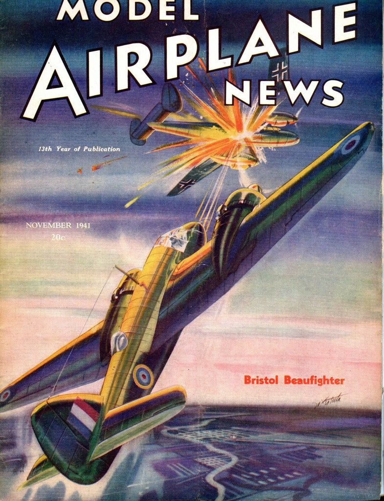 Model Airplane News Magazine November 1941 Bristol Beaufighter VG 041417nonjhe