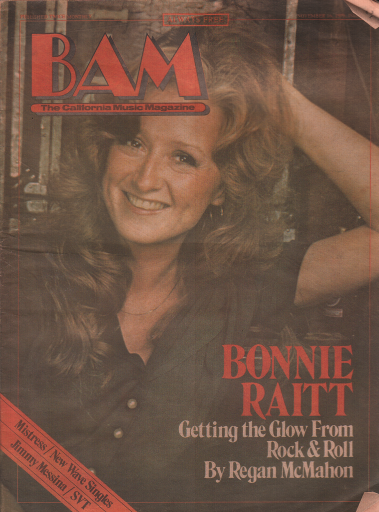 BAM November 16 1979 Bonnie Raitt Regan McMahon Jimmy Messina 041420DBE2