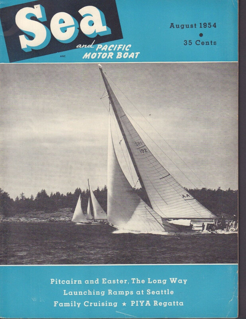 Sea And Pacific Motor Boat August 1954 Pitcairn and Easter, PIYA 042817nonDBE