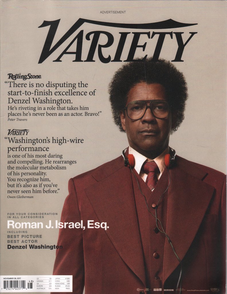 Variety November 28 2017 Denzel Washington Margot Robbie Adam Sandler 040720DBE