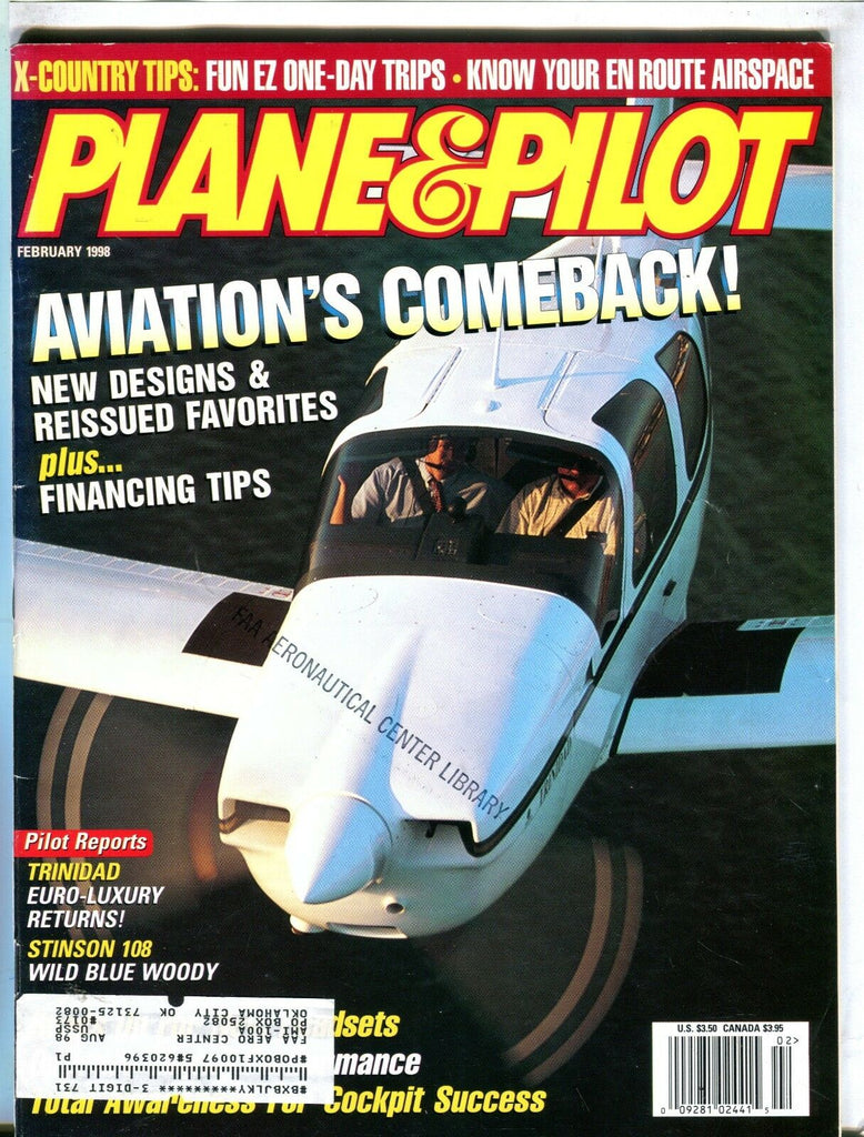 Plane & Pilot Magazine February 1998 Trinidad EX w/ML FAA Library 101716jhe