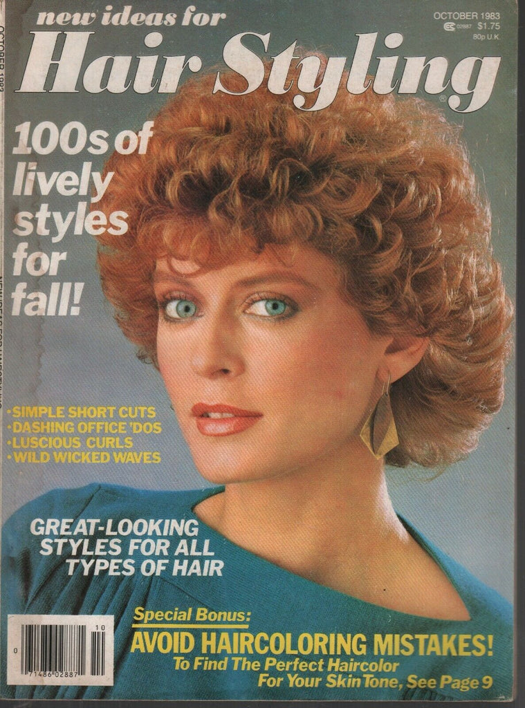 New Ideas for Hair Styling October 1983 Vintage Hairstyle Magazine 072919AME