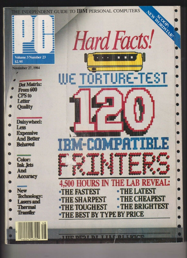 PC Mag Torture Test 120 IBM Compatible Printers November 27, 1984 120719nonr