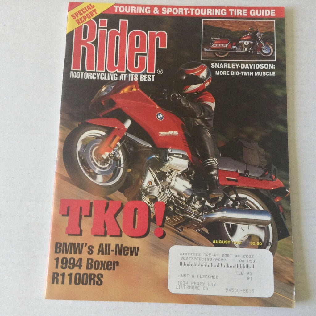 Rider Magazine TKO BMW 1994 Boxer R1100RS August 1993 060117nonrh2