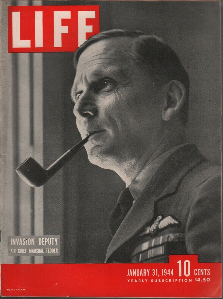 Life January 31 1944 Invasion Deputy Marshal Tedder Vintage WWII Ads 081919AME