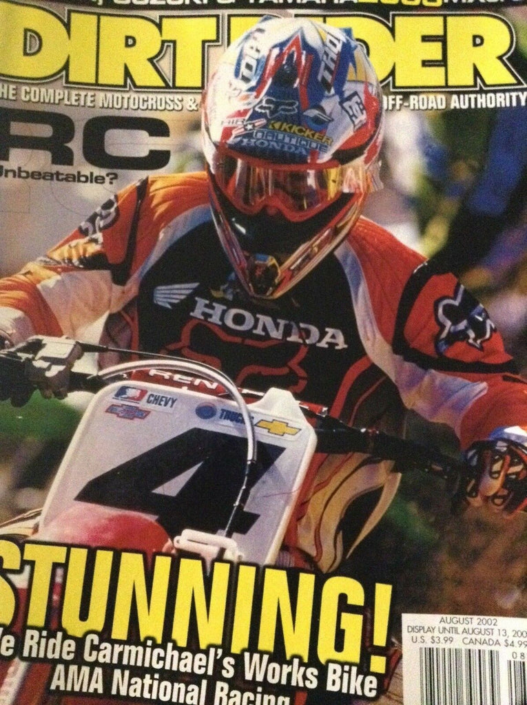 Dirt Rider Magazine Ricky Carmichael's Works Bike August 2002 122918nonrh