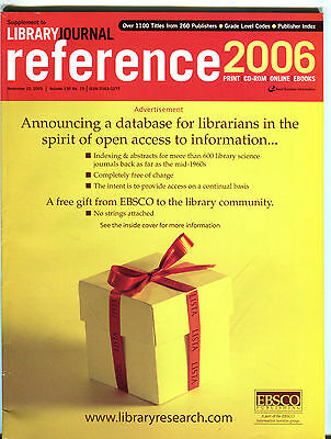 Library Journal Reference 2006 November 15 2015 EX FAA 030716jhe