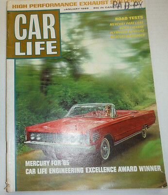 Car Life Magazine Mercury For '65 January 1965 032515R2