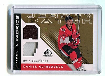 2007-08 Authentic Fabrics Jersey Patch Daniel Alfredsson Senators AF-DA jh17