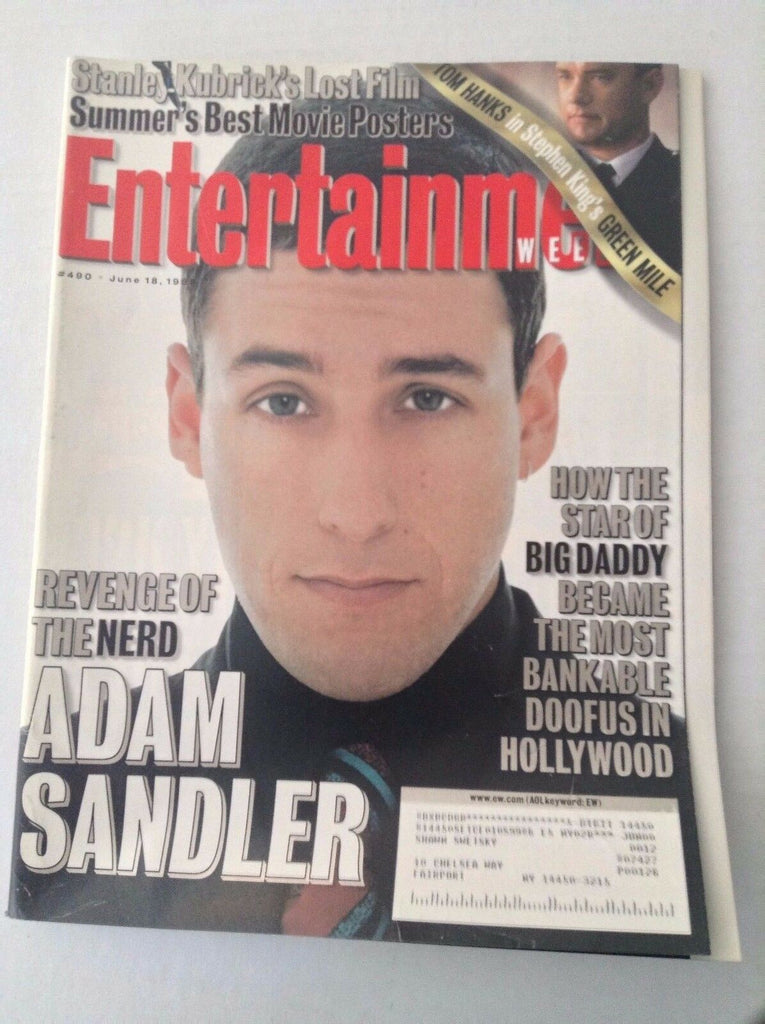 Entertainment Weekly Magazine Adam Sandler June 18, 1999 031917NONRH