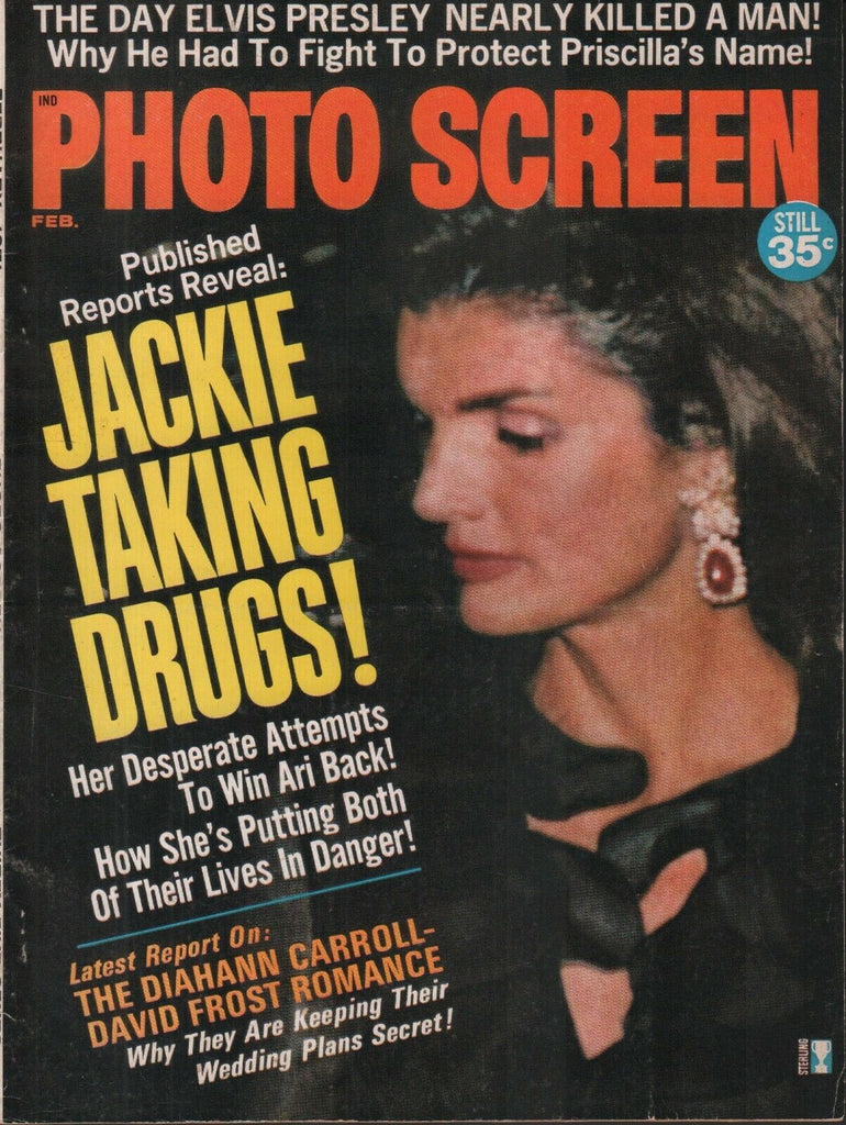 Photo Screen February 1971 Jackie Kennedy Onassis Elvis Presley 072219AME