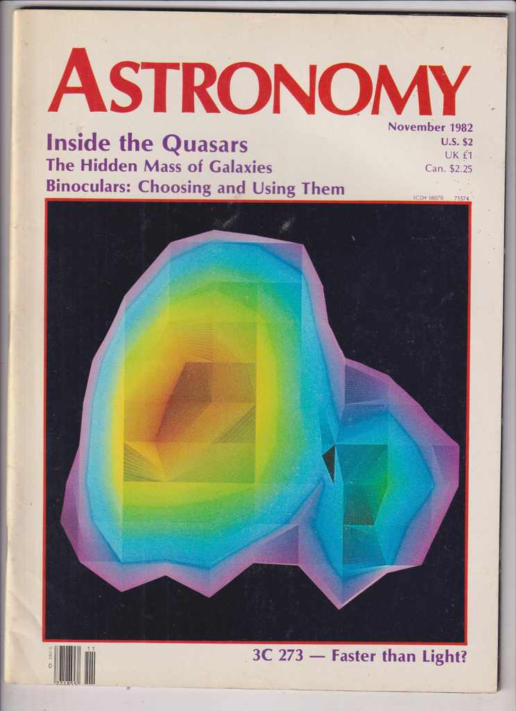 Astronomy Mag Inside The Quasars Mass Of Galaxies November 1982 010920nonr