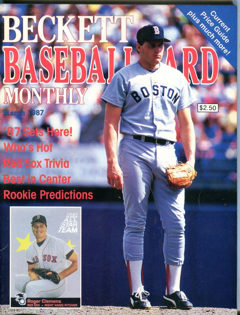 Beckett Baseball Card Monthly Magazine March 1987 Roger Clemens EX 042717nonjhe