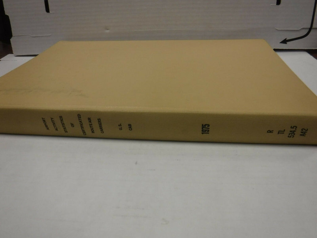 Airport Statistics Route Air Carrier Civil Aeronautics 1975 121818AME10