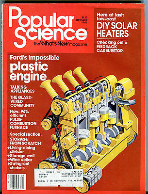 Popular Science Magazine September 1982 Ford's Plastic Engine EX 032416jhe
