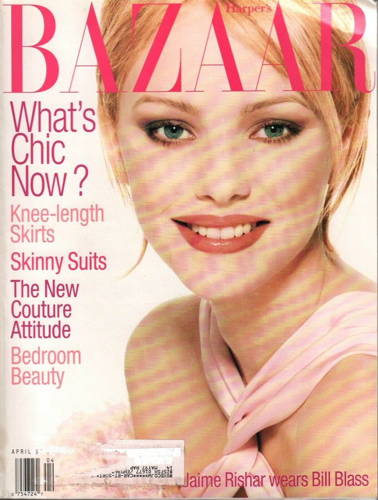 Harper's Bazaar April 1995 Jaime Rishar Bill Blass Linda Evangelista 031020AME2