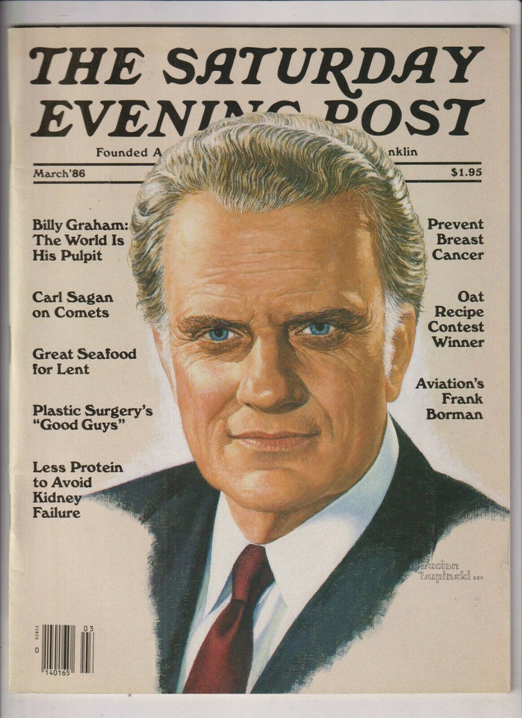Saturday Evening Post Mag Billy Graham Carl Sagan March 1988 040120nonrh