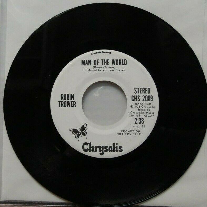 Robin Trower Man of the World 45RPM PROMO MONO CHS-2009 022220LLE45