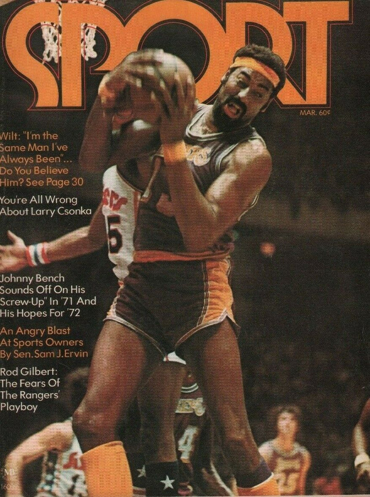 Sports march 1972 Wilt Chamberlain Rod Gilbert Jim Chones 050719DBE2