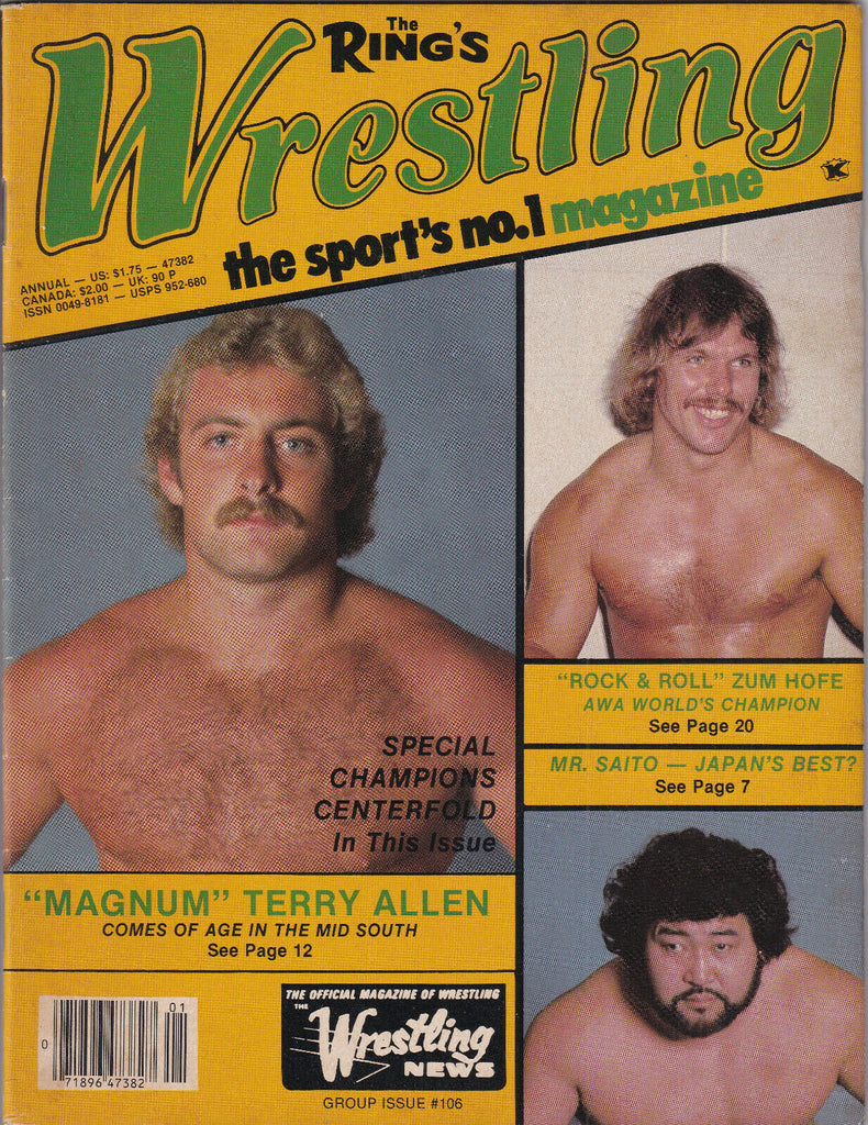 The Ring's Wrestling Magnum Terry Allen Zum Hofe Annual No.106 052919nonr