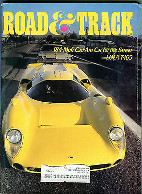 Road & Track Magazine April 1984 LOLA T-165 184-Mph Can-Am Car VGEX 010416jhe2