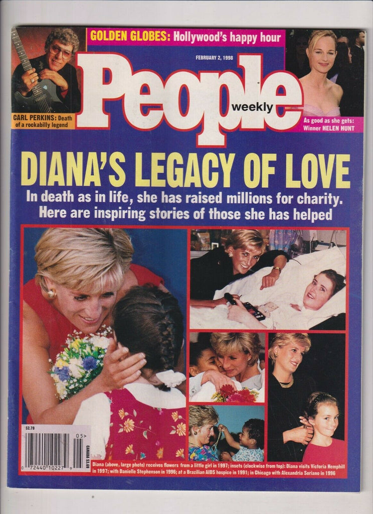 People Weekly Mag Pincess Diana Helen Hunt February 2 1998 110919nonr