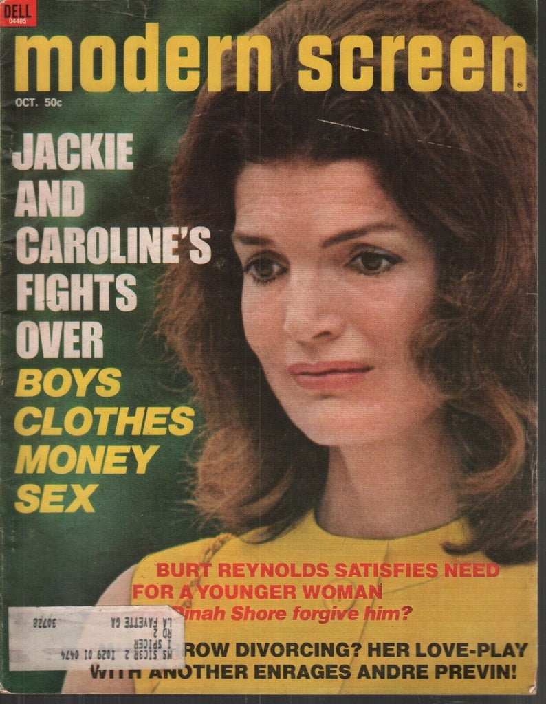 Modern Screen October 1972 Jackie Caroline Kennedy Burt Reynolds 072419AME3