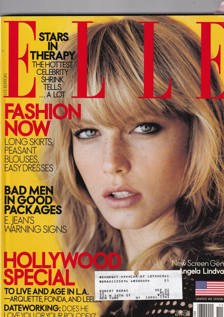 Elle Mag Angela Lindvall Hollywood Special November 2001 101119nonr2