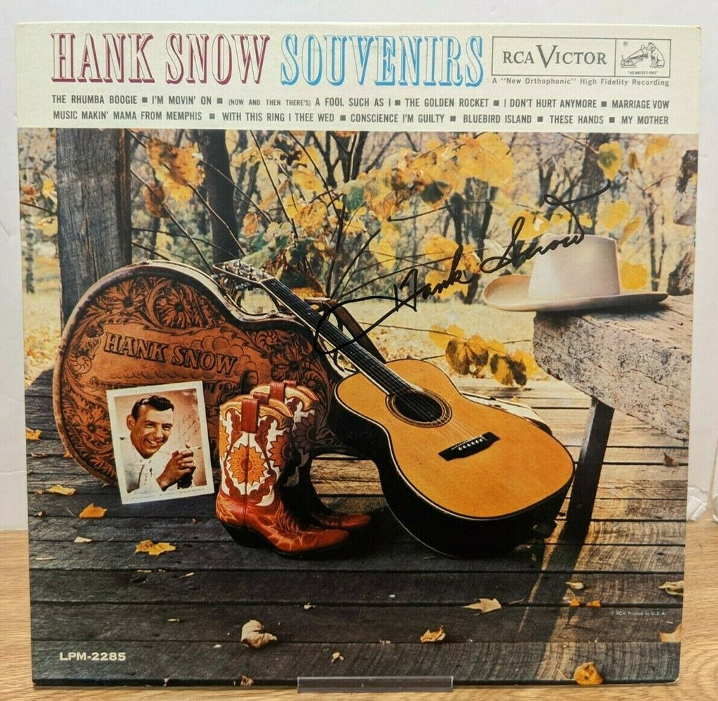 Hank Snow SIGNED AUTOGRAPHED Souvenirs LMP-2285 w/COA 061220DBV