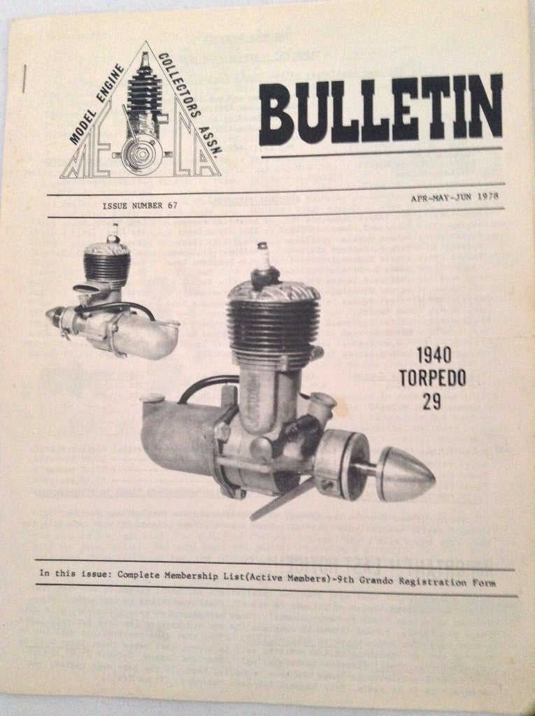 MECA Bulletin Magazine 1940 Torpedo 29 April/May/June 1978 No.67 041817nonrh