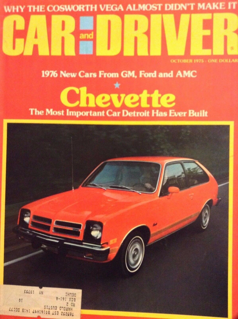 Car And Driver Magazine Chevette Most Important Car October 1975 110417nonrh
