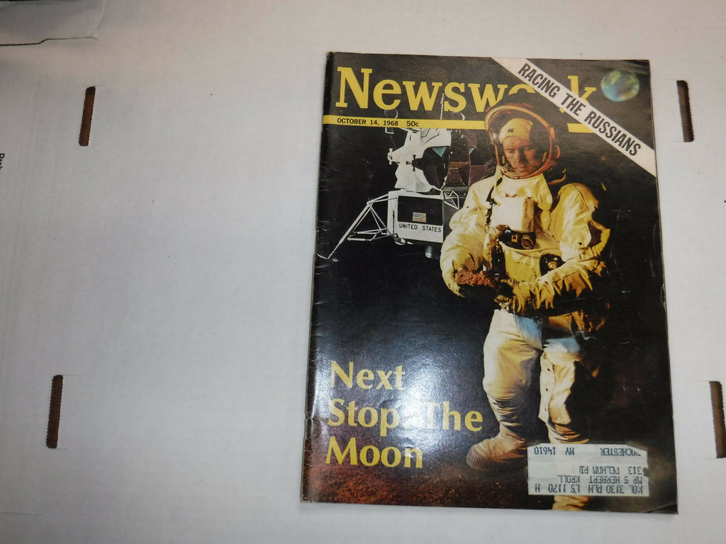 Newsweek Magazine Next Stop The Moon October 1968 VINTAGE 100316R