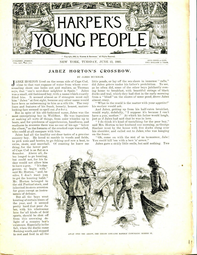 Harper's Young People Magazine June 13 1893 James Buckham GD 042717nonjhe