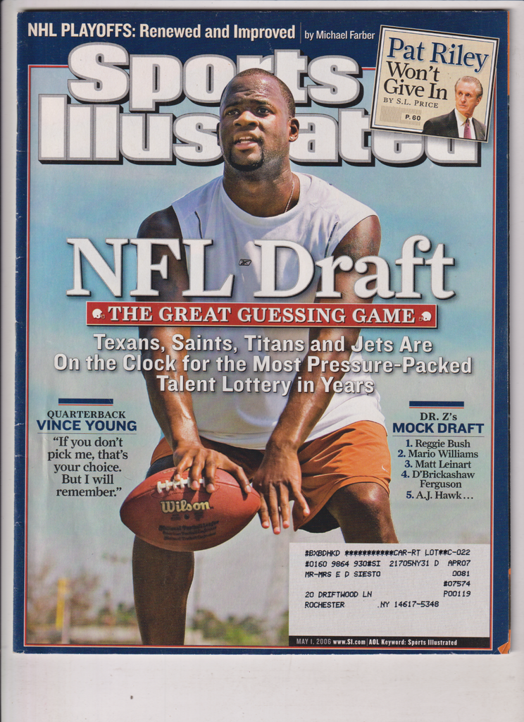Sports Illustrated Vince Young Pat Riley Reggie Bush May 1, 2006 011820nonr