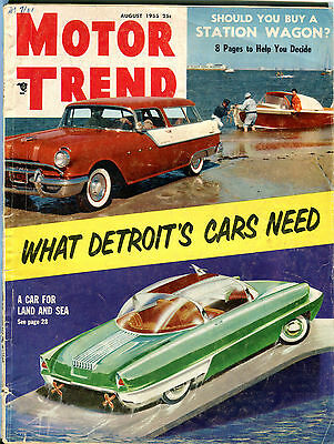 Motor Trend Magazine August 1955 What Detroit's Cars Need VG 041416jhe