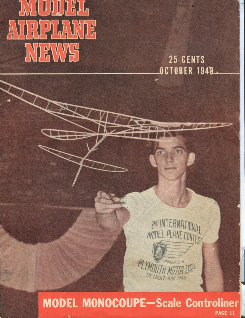 Model Airplane News Magazine October 1948 Monocoupe GD 041017nonjhe