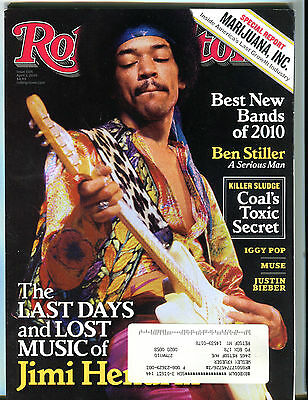 Rolling Stone Magazine April 1 2010 Jimi Hendrix w/ML EX 032516jhe