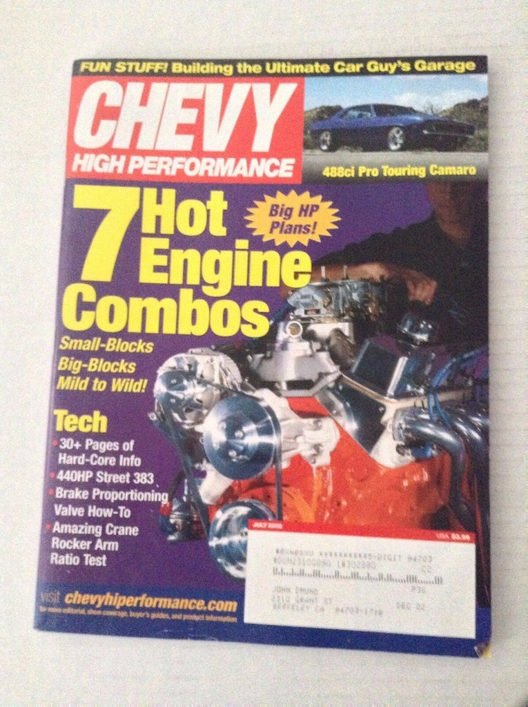 Chevy High Performance Magazine 7 Hot Engine Combos July 2002 031417NONRH