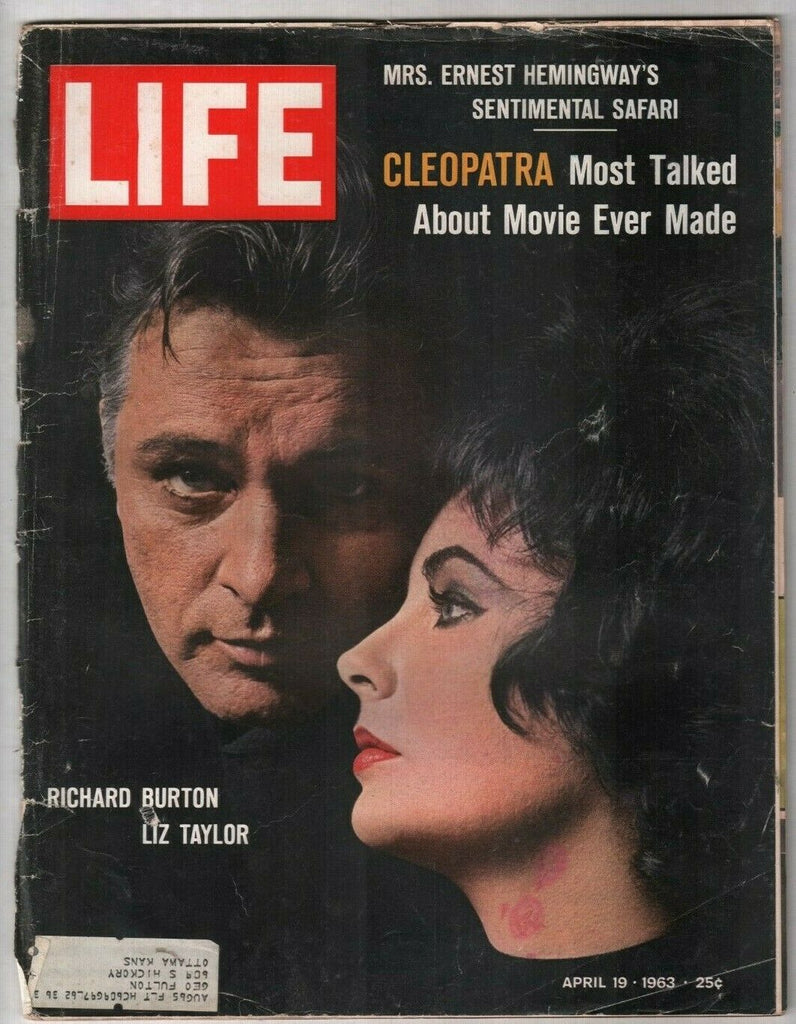 Life Magazine Cleopatra Richard Burton Liz Taylor April 19, 1963 010620nonr